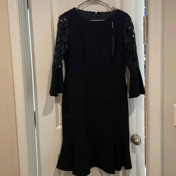 elie tahari black dress Chain Shift Dress main image 1